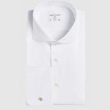 Slim Fit Weiss Stretch mit Doppelmanschette