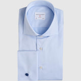 Classic Fit Twill Ciel Doppelmanschette