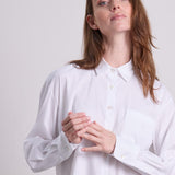 Bella Baumwollstretchbluse Weiss