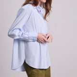 Bella Baumwollstretchbluse Hellblau