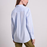 Bella Baumwollstretchbluse Hellblau