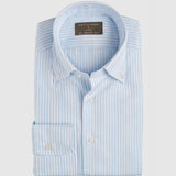 Classic Fit Streifen Hellblau mit Button Down