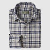 Classic Fit Flanell Grau Karo