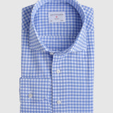 Classic Fit Chambray Vichy Karo Blau