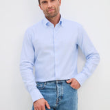 Classic Fit Hellblau Pepita Button Down