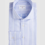 Classic Fit Streifen mit Struktur Blau