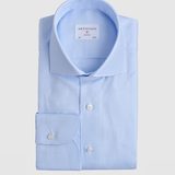 Classic Fit Hellblau Pepita Extra Lang