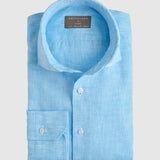 Classic Fit Leinen Aqua