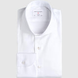 Slim Fit Weiss Satin Stretch