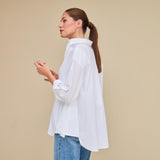 Joelle Baumwollstretchbluse Weiss