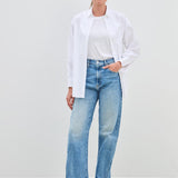 Joelle Baumwollstretchbluse Weiss