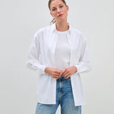 Joelle Baumwollstretchbluse Weiss