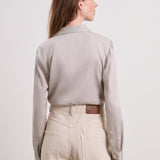 Kelly Seidenstretchbluse Silber