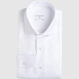 Classic Fit Twill Royal Herringbone Weiss