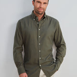 Classic Fit Oxford Gewaschen Olive