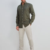 Classic Fit Oxford Gewaschen Olive