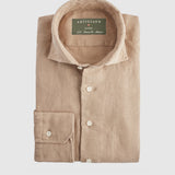 Classic Fit Leinen Beige