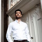 Slim Fit Button Down Weiss