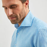 Classic Fit Leinen Aqua